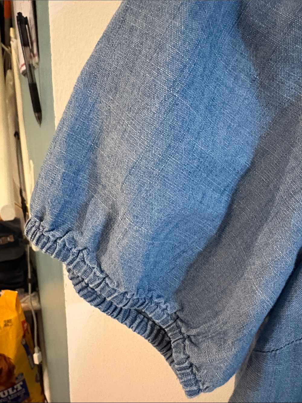 J Crew cotton denim look blouse - Picture 3 of 9